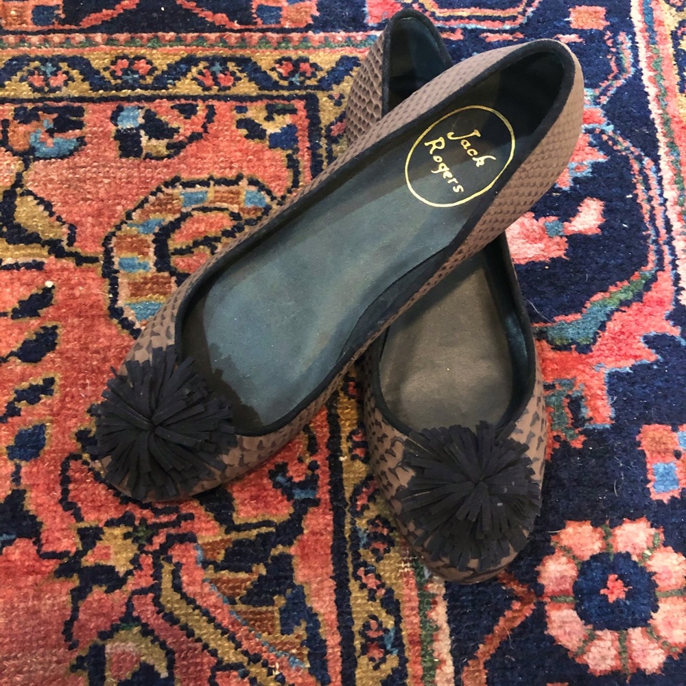 Jack roger flats with Pom Pom